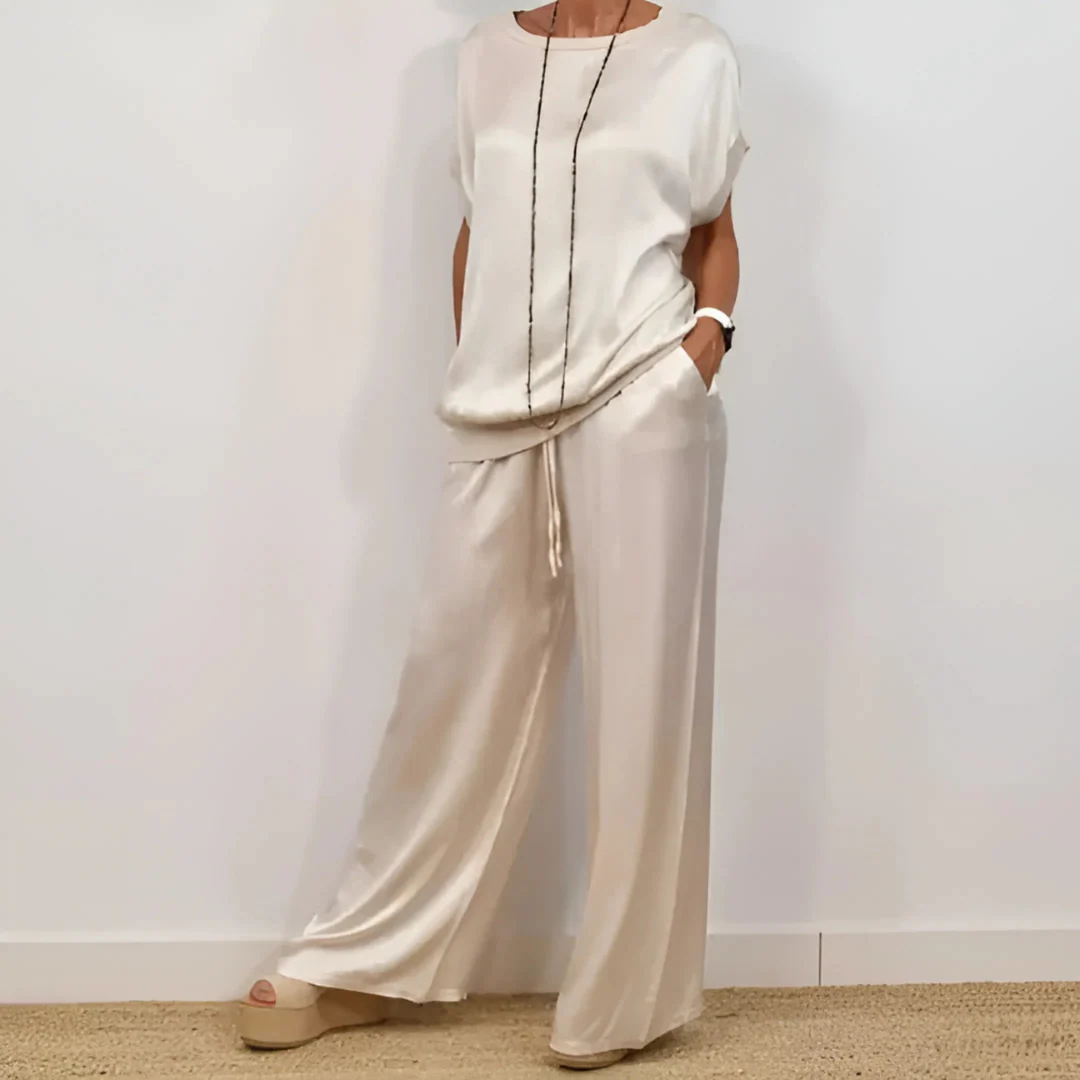 Ensemble satin femme élégant - Image 7
