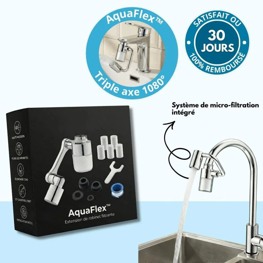 Extension de Robinet 1080° Filtrante Double Jet