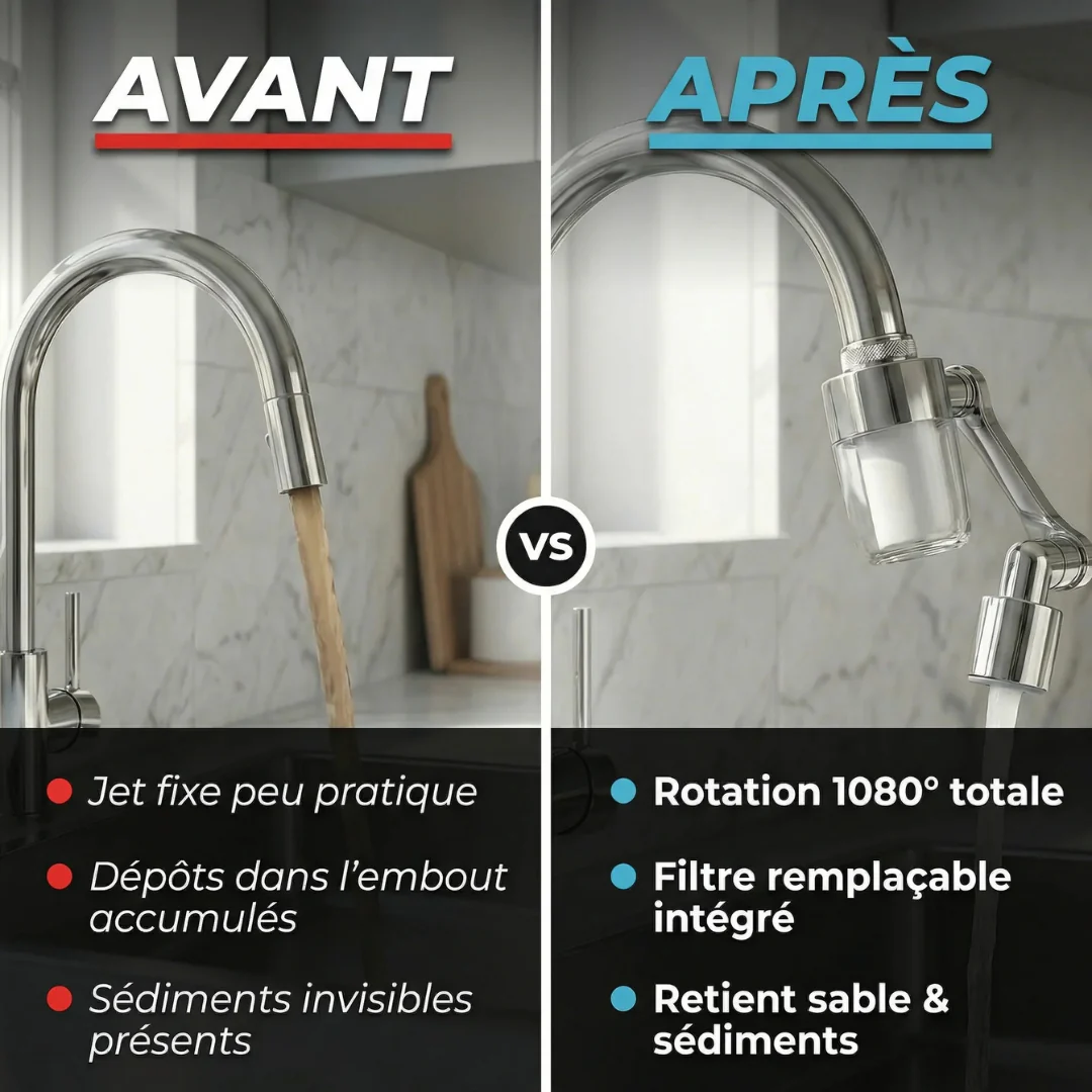 Extension de Robinet 1080° Filtrante Double Jet - Image 3