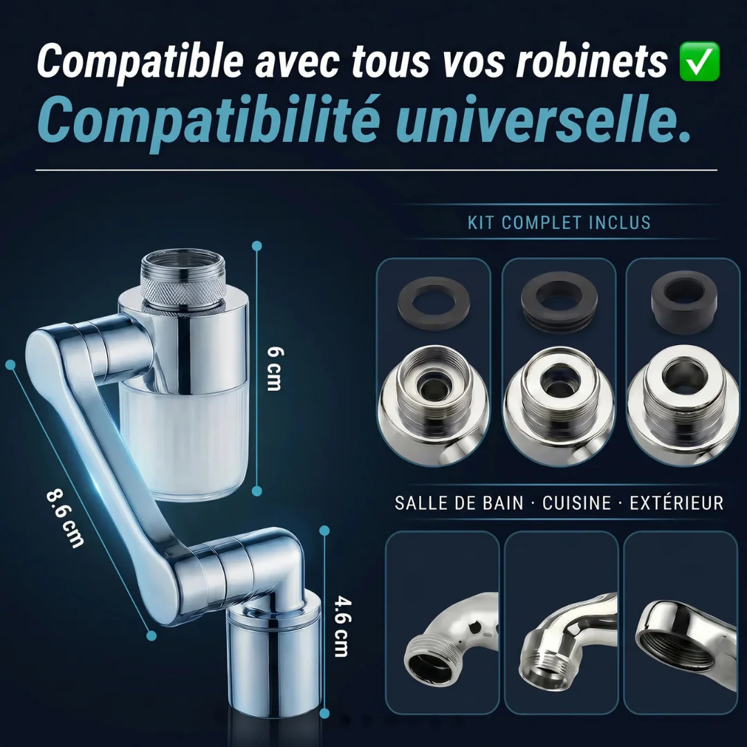Extension de Robinet 1080° Filtrante Double Jet - Image 4