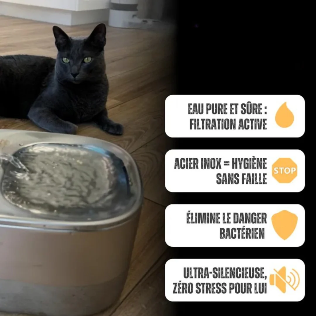 Fontaine à eau pour chats en inox - Image 7