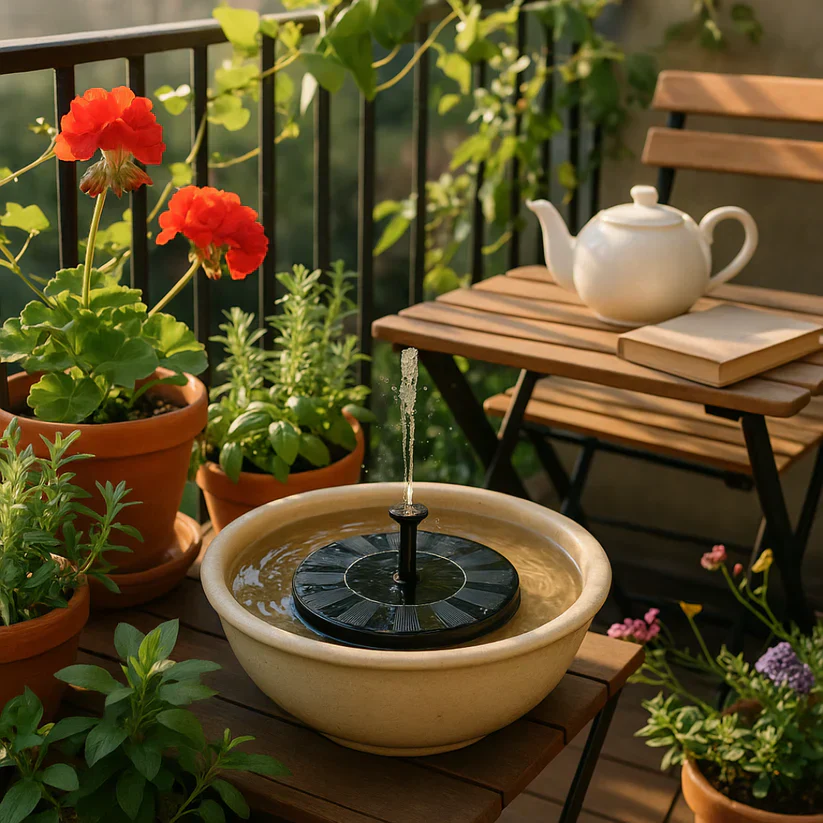 Fontaine solaire pour balcon, jardin & terrasse - Image 11