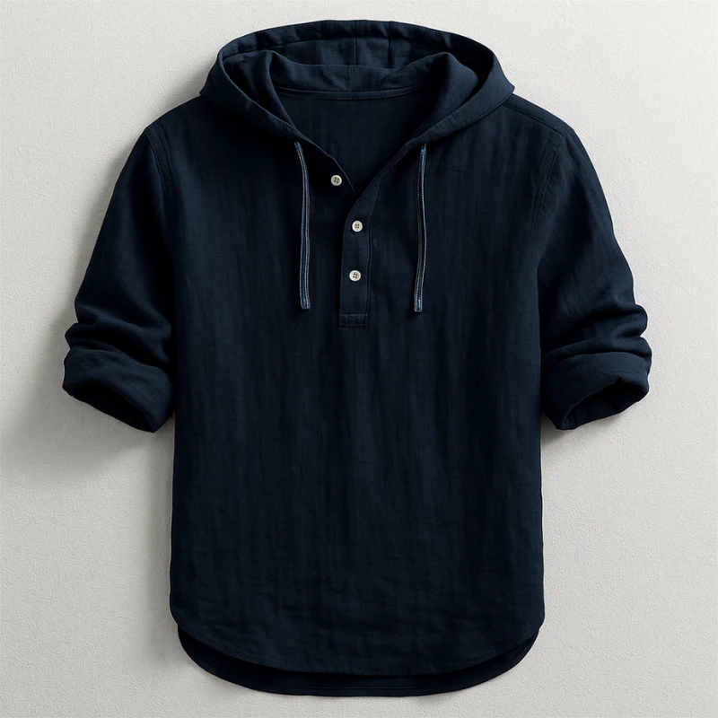 Hoodie Premium à Col Henley - Image 6