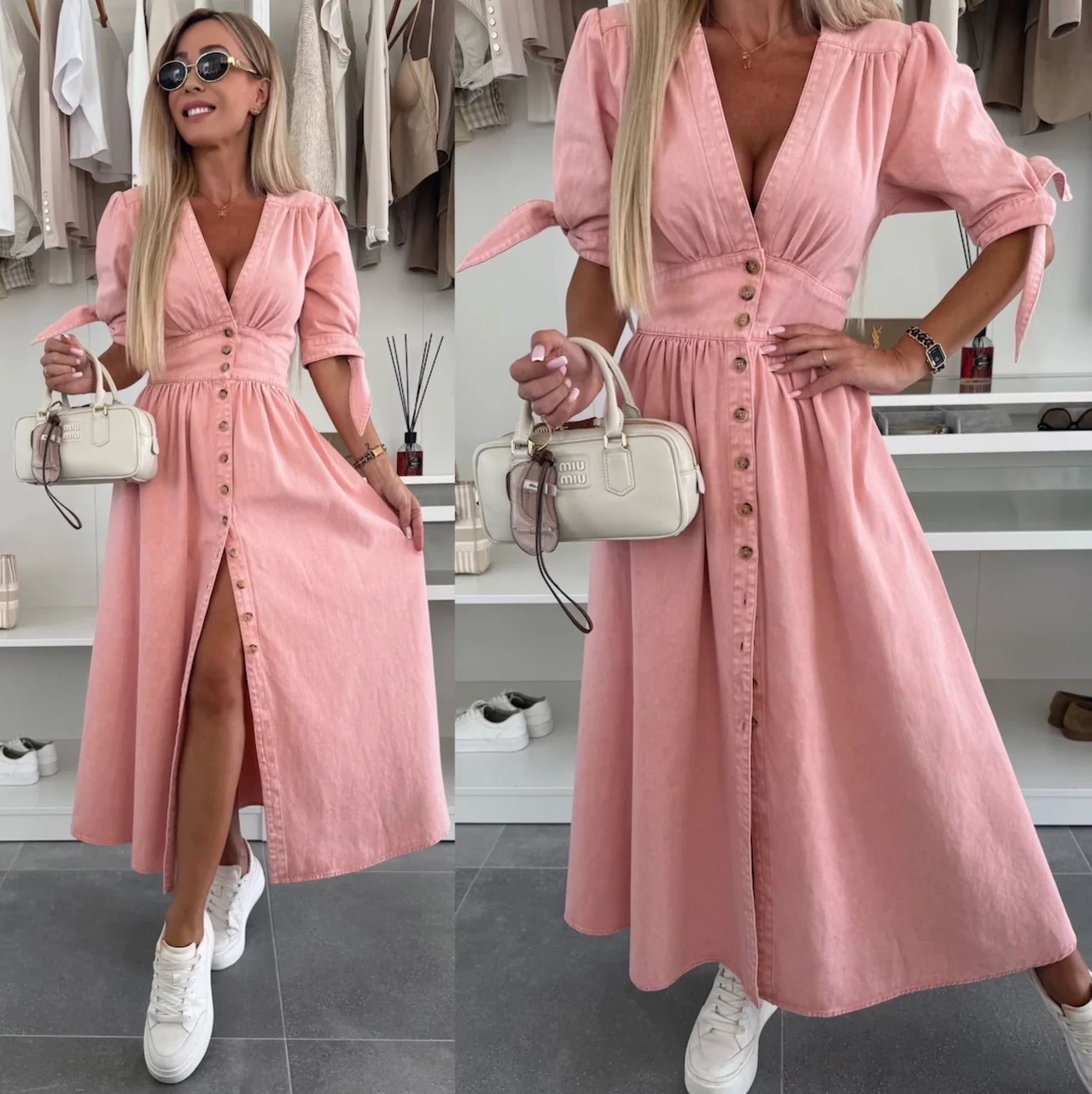 Ivanka | Robe en denim éclatante