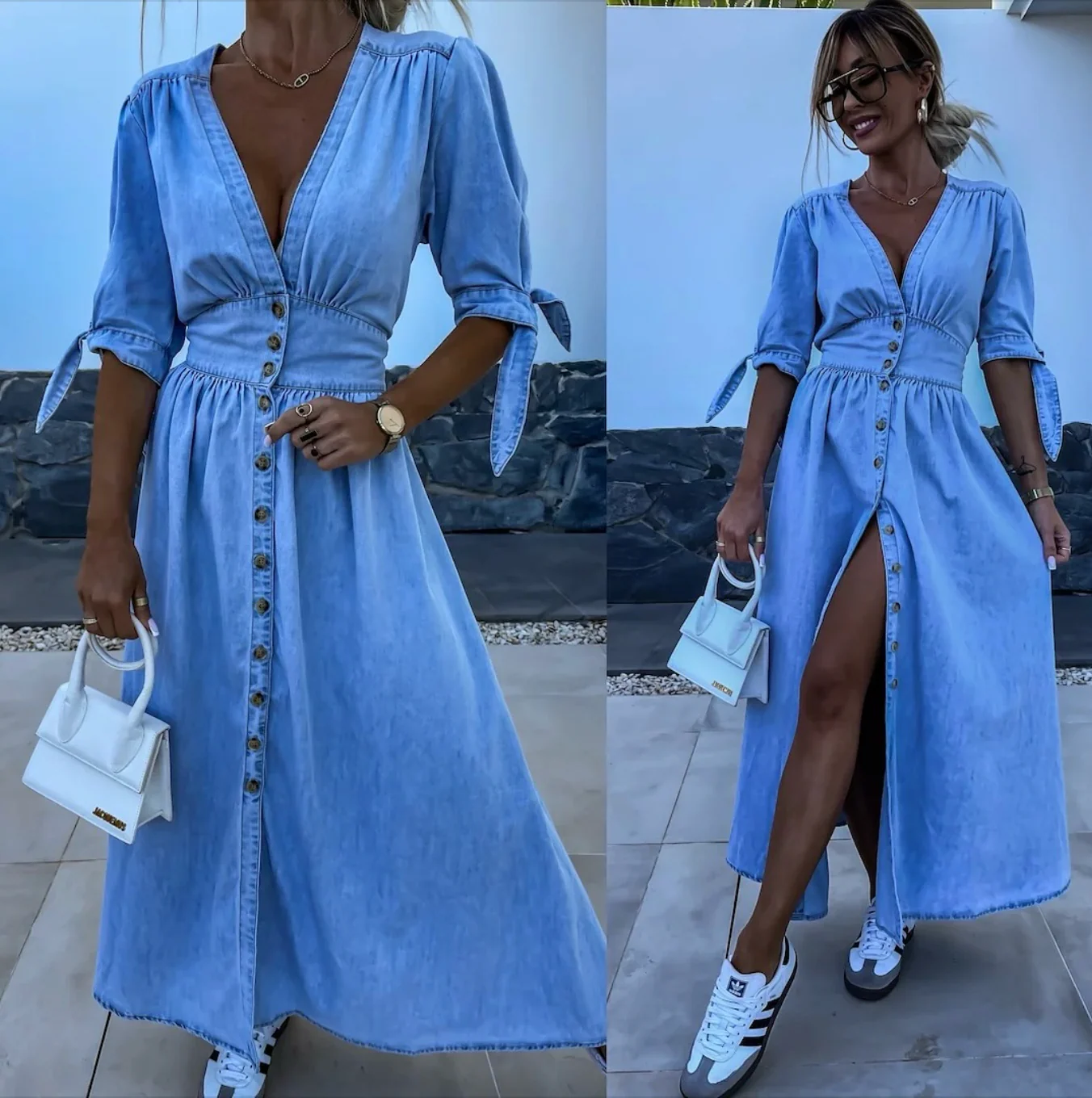 Ivanka | Robe en denim éclatante - Image 4