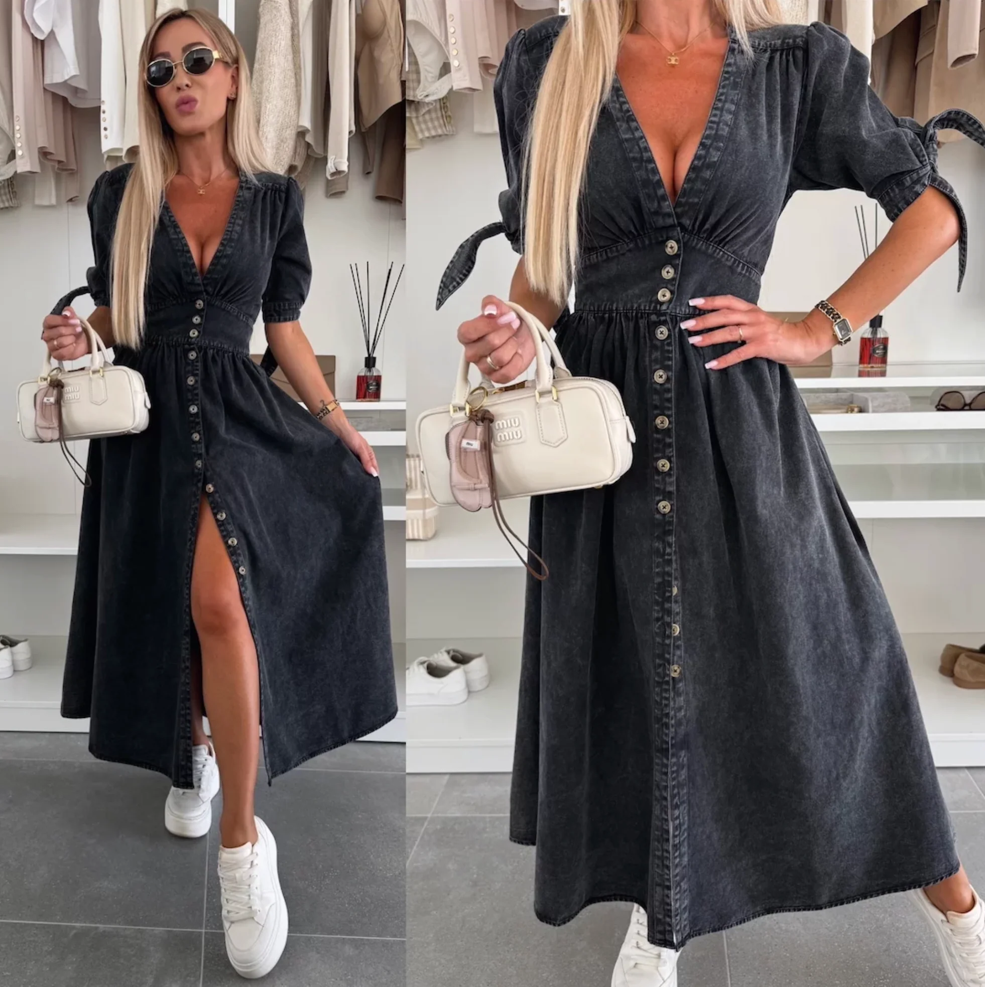 Ivanka | Robe en denim éclatante - Image 5
