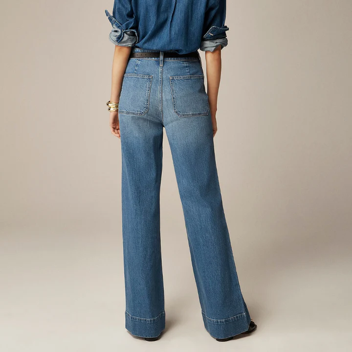Jean stretch taille haute à jambe large FitCurve - Image 2