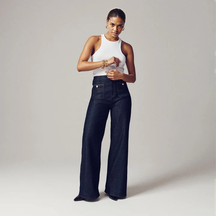 Jean stretch taille haute à jambe large FitCurve - Image 4