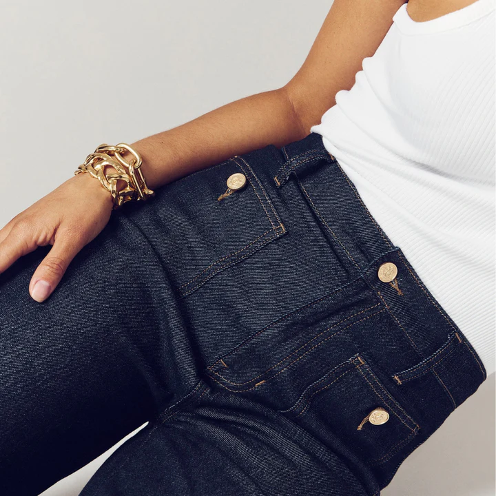Jean stretch taille haute à jambe large FitCurve - Image 6