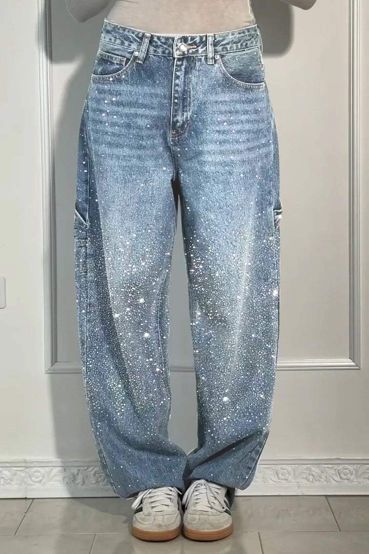 Jean ample pour femme avec strass - Image 4