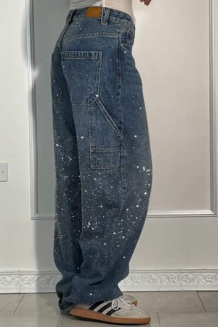 Jean ample pour femme avec strass - Image 6