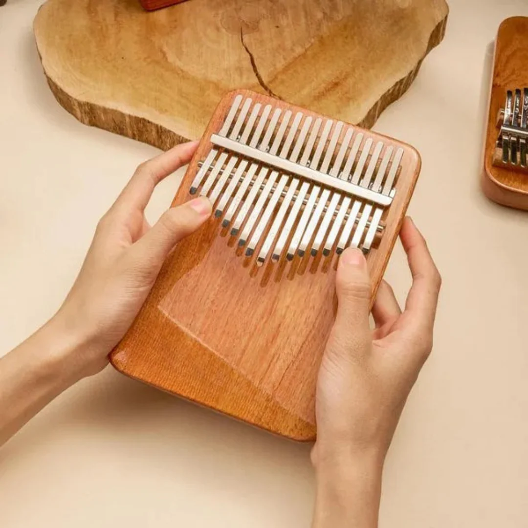 Kalimba 17 Lames en Bois Naturel – Instrument Relaxant Portable - Image 3