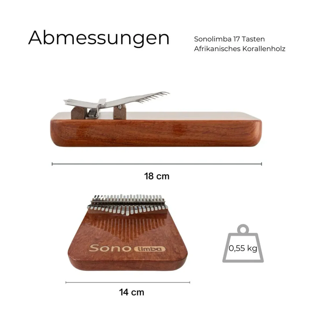 Kalimba en bois de corail africain - Image 6