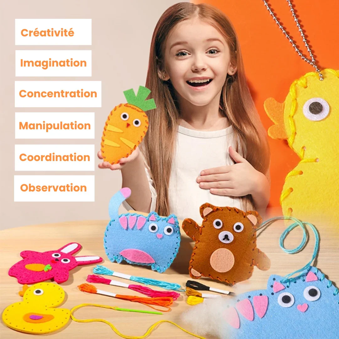 Kit de Couture Animaux en Feutrine pour Enfants - Image 6