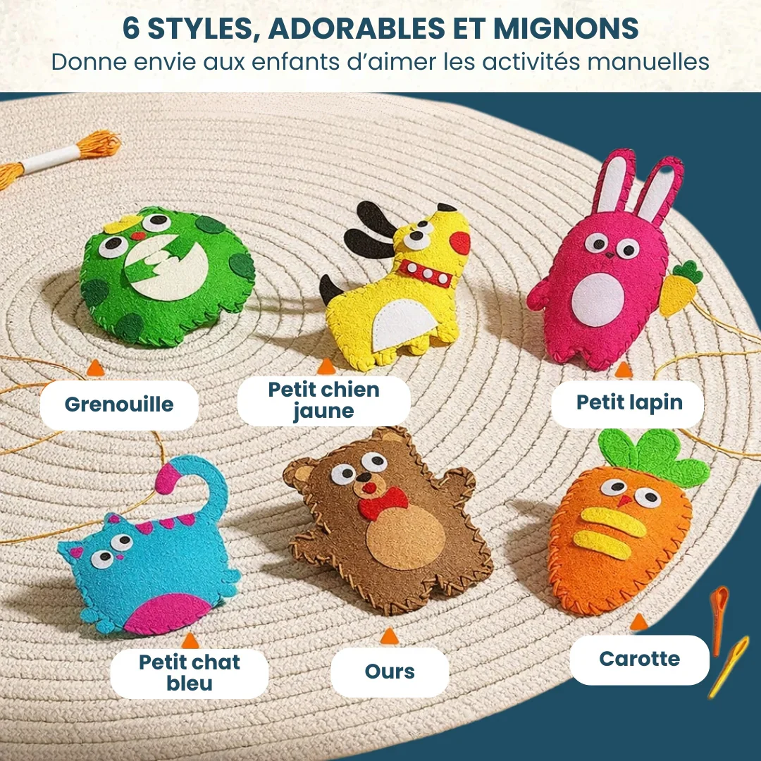 Kit de Couture Animaux en Feutrine pour Enfants - Image 7