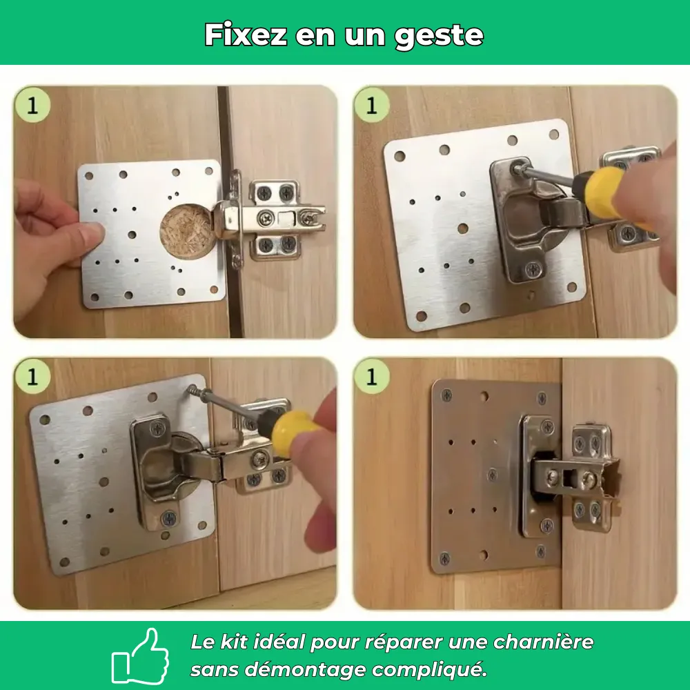 Kit de réparation charnières meubles - Image 2