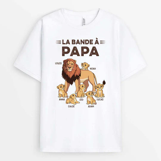 La Bande à Papa Lion - Cadeau personnalisé | T-shirt pour homme - Image 2