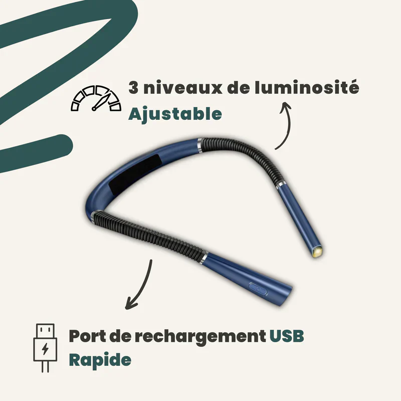 Lampe de lecture à cou flexible - Rechargeable - Image 4