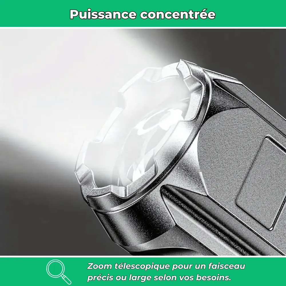 Lampe de poche LED à zoom réglable - Image 2