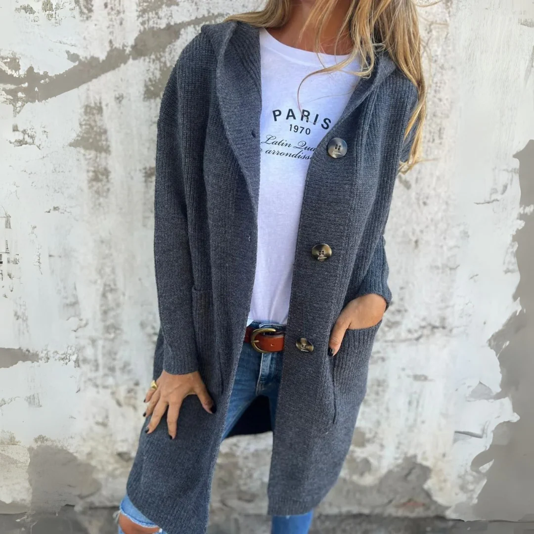 Long cardigan en maille pour femme - Image 3