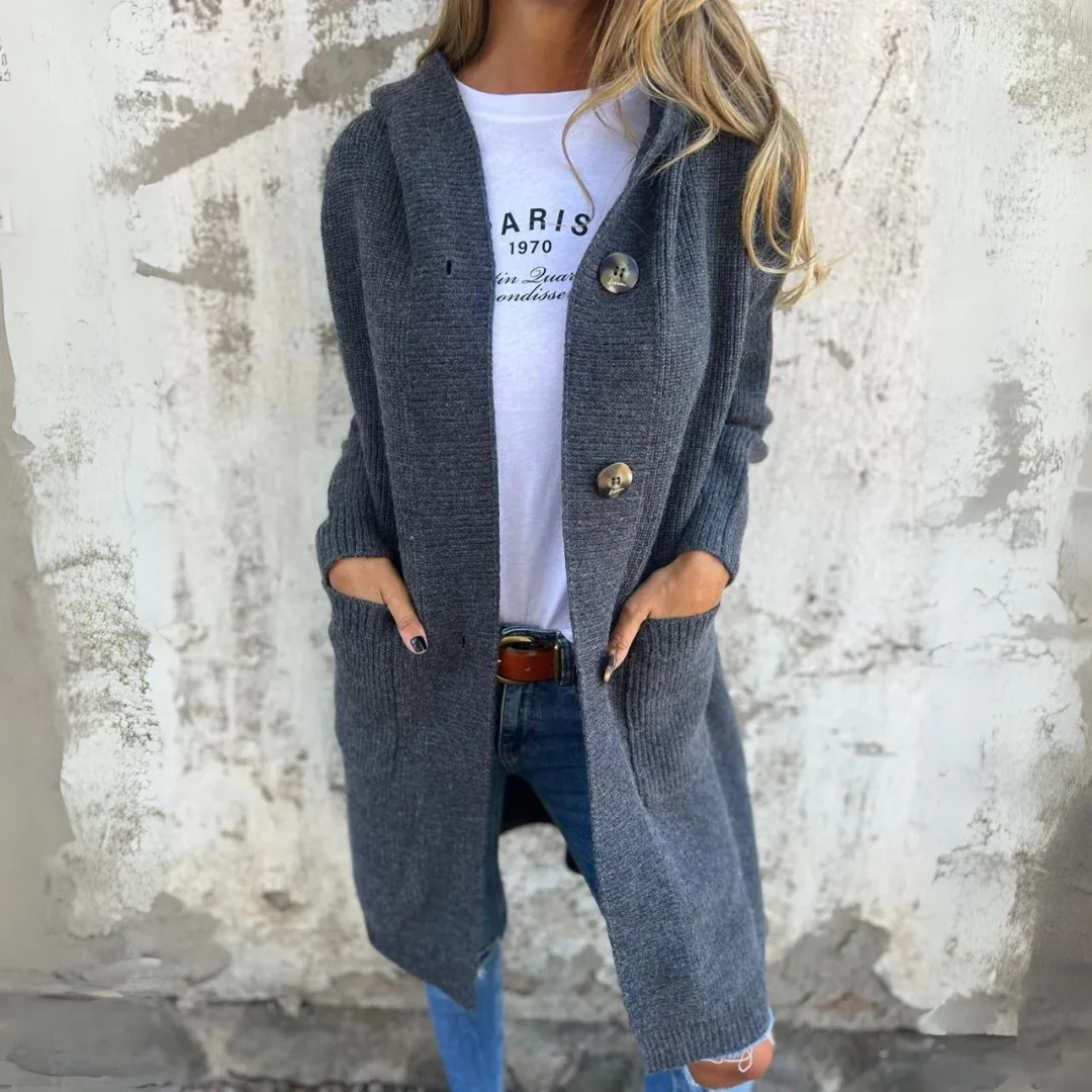 Long cardigan en maille pour femme - Image 4