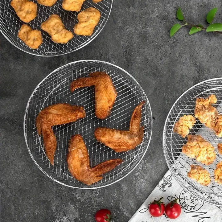Lot de 3 paniers empilables compatibles Airfryer® + 2 pinces - Image 10
