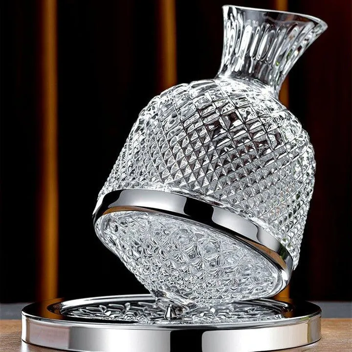 Décanteur à vin rotatif en cristal soufflé à la main 360° - Image 8