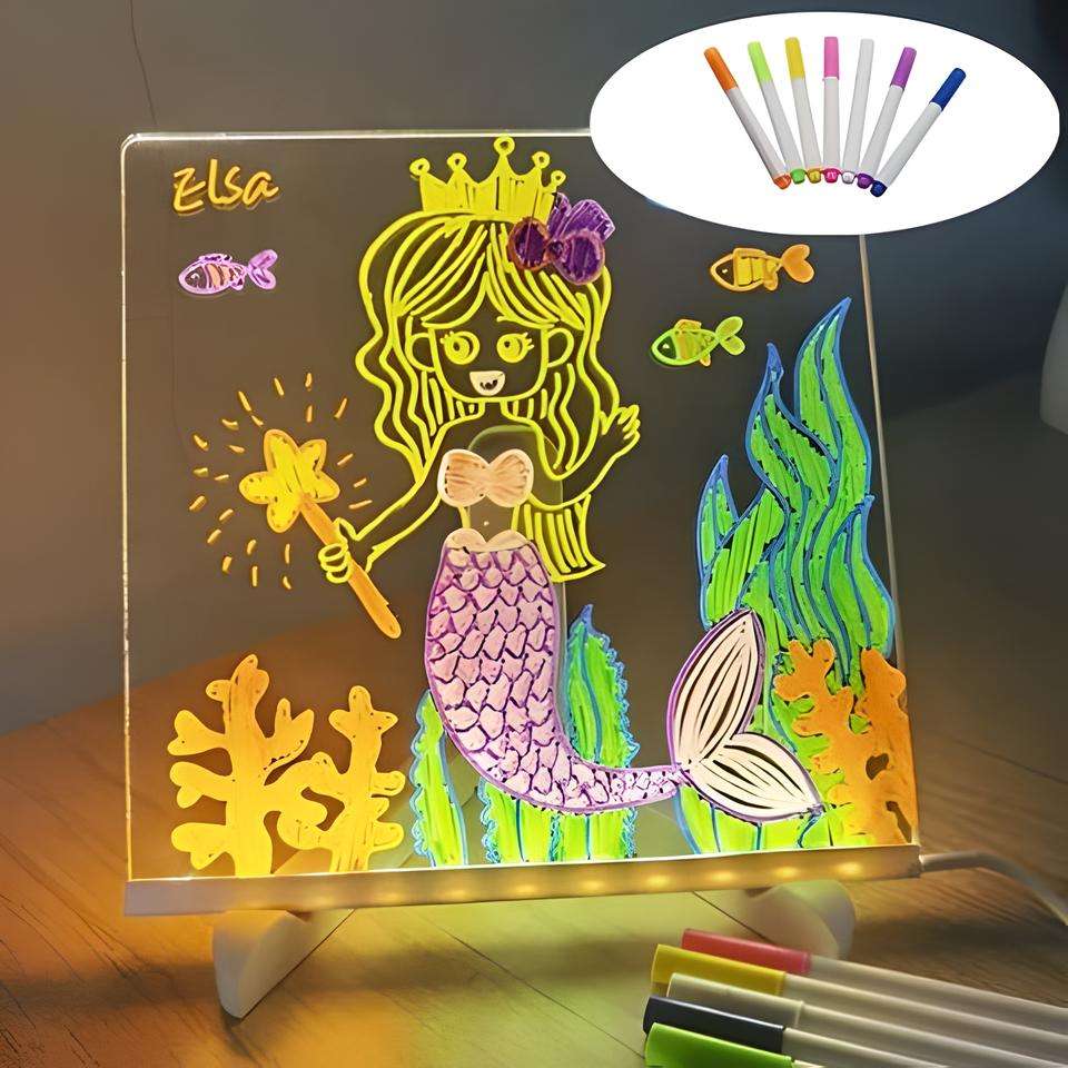 Magic Led-Zeichentafel (inclus 7 stylos lumineux) - Image 4