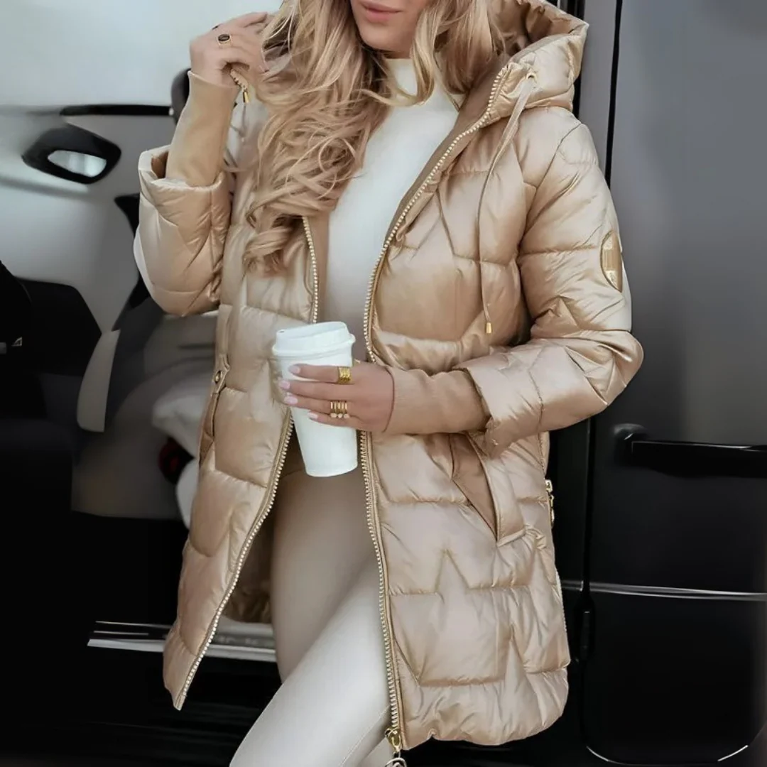 Manteau d'hiver élégant avec capuche