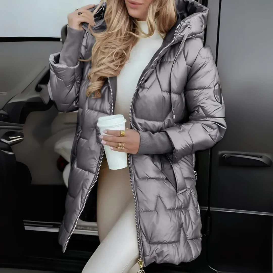 Manteau d'hiver élégant avec capuche - Image 4