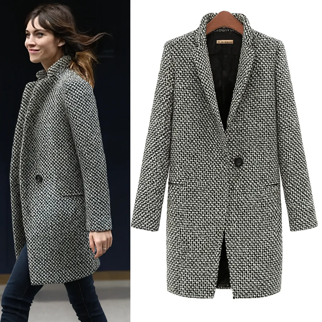 Manteau long femme en laine - Image 4