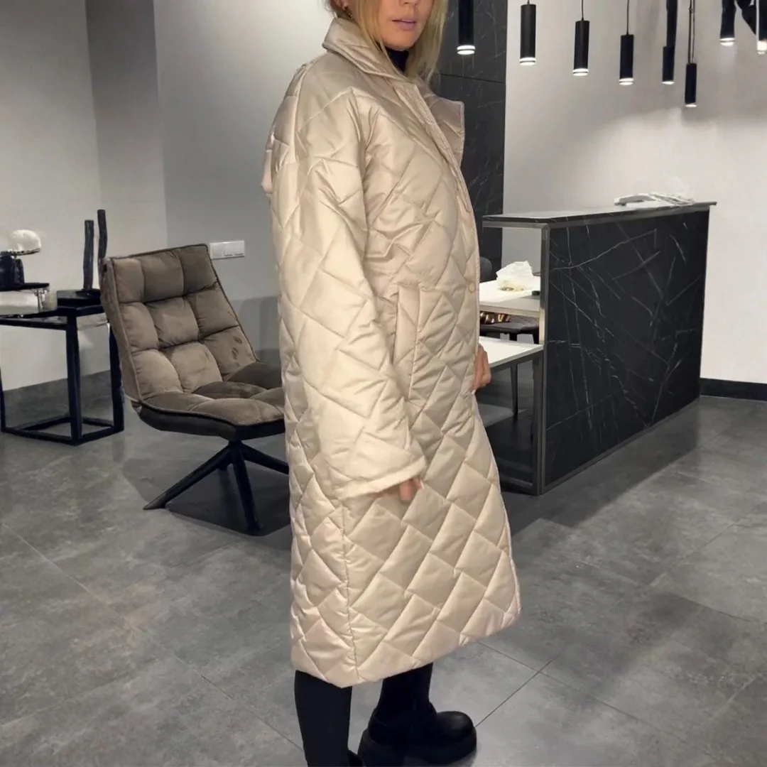 Manteau matelassé élégant avec doublure intérieure léopard discrète - Image 6