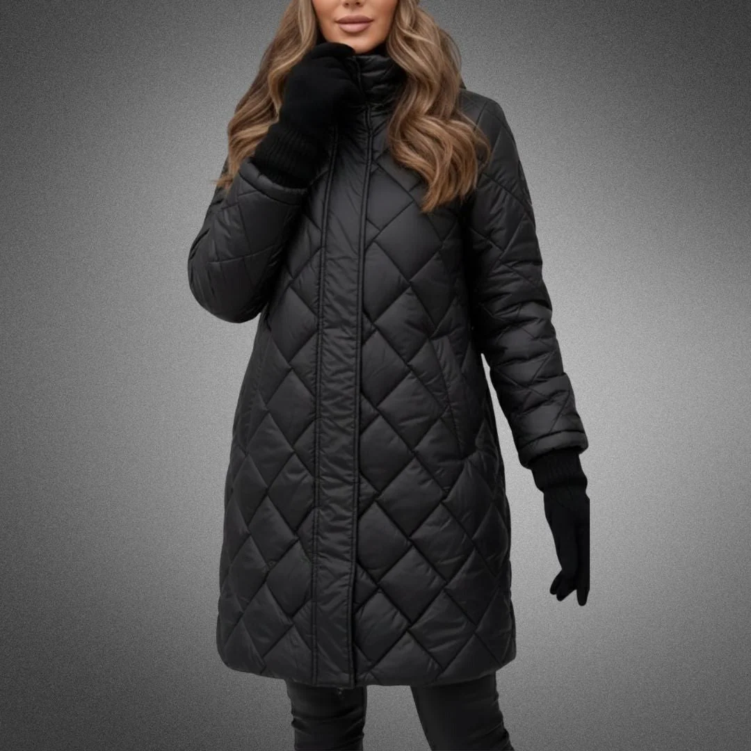 Manteau matelassé long à capuche - Image 2