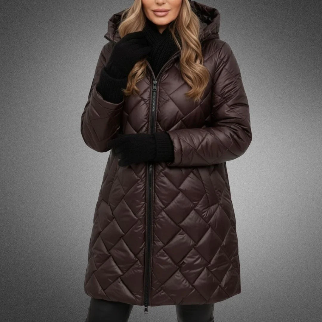 Manteau matelassé long à capuche - Image 3