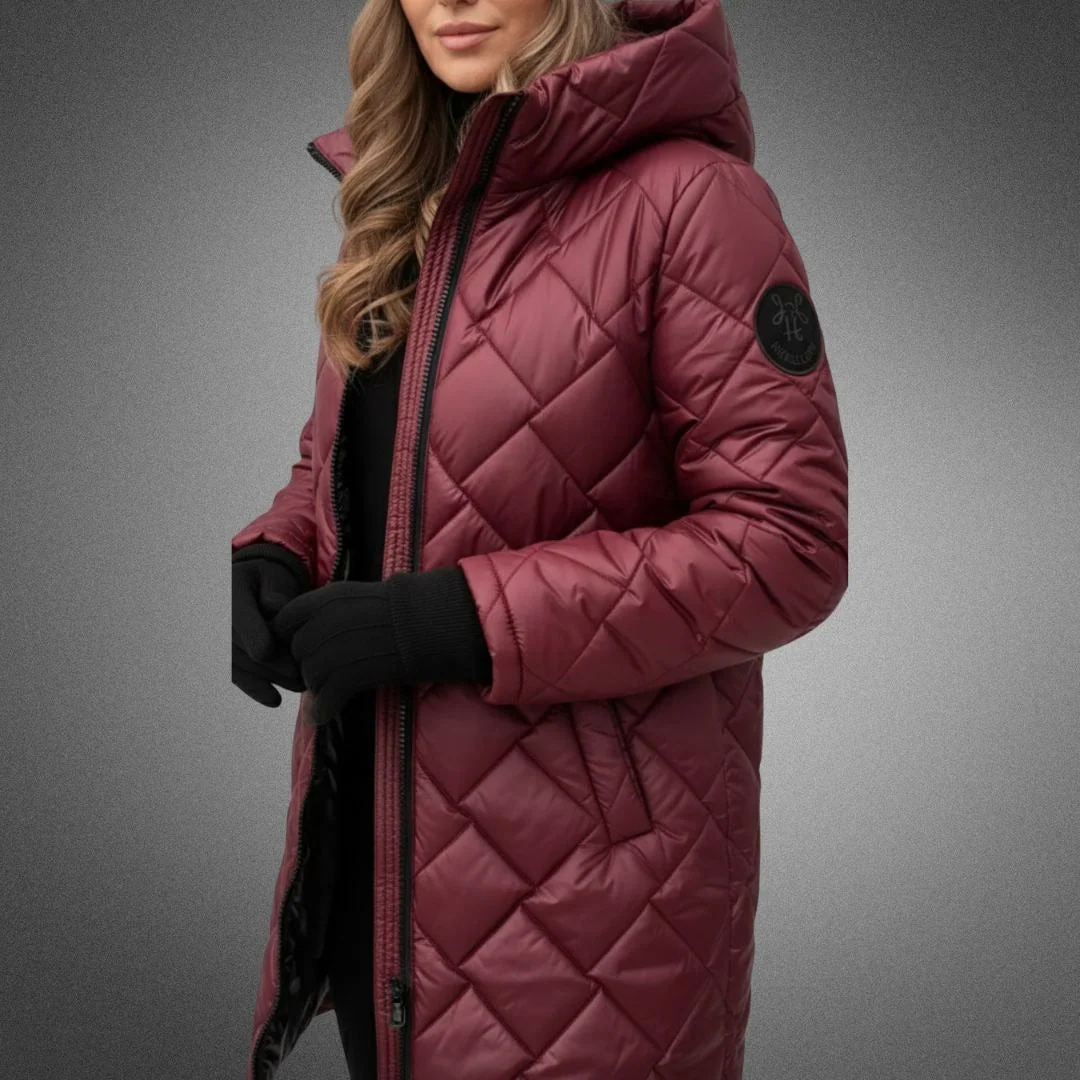 Manteau matelassé long à capuche - Image 4