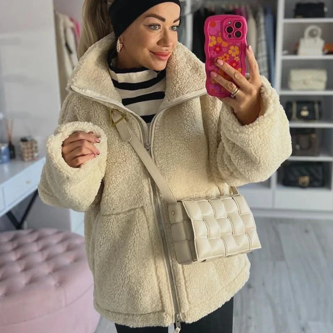 Manteau teddy doux femme - Image 9