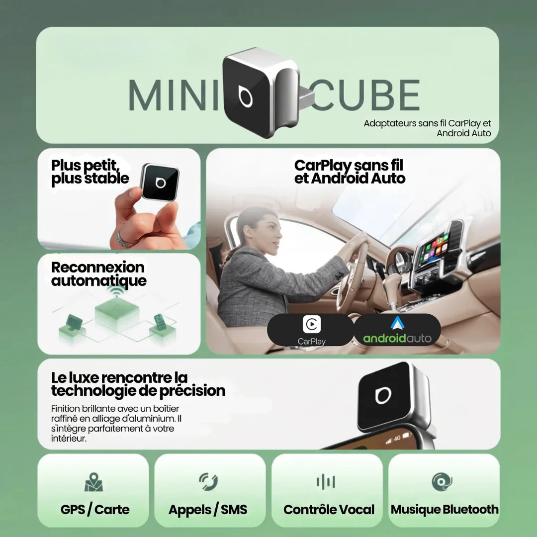 Mini Cube Connecteur compatible Apple CarPlay® et Android Auto™ - Image 3