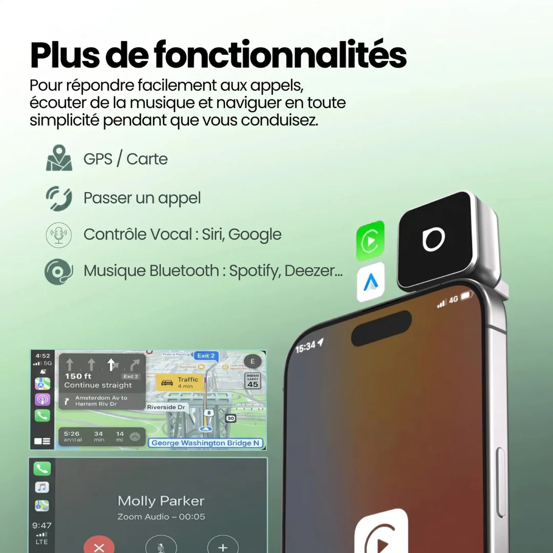 Mini Cube Connecteur compatible Apple CarPlay® et Android Auto™ - Image 5
