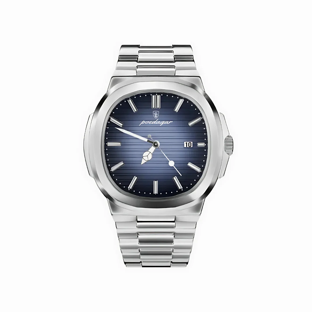 Montre-bracelet minimaliste Blanc Acier inoxydable