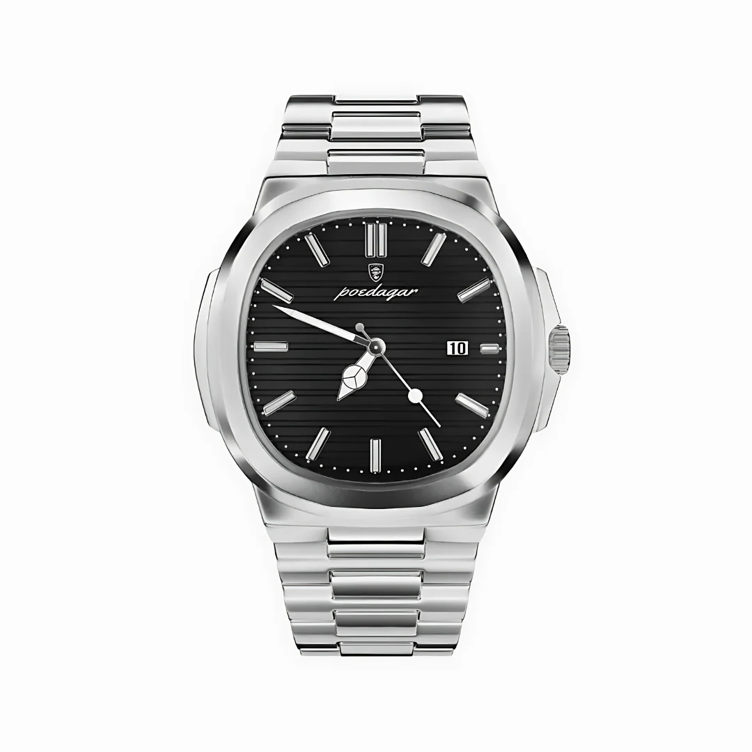 Montre-bracelet minimaliste Blanc Acier inoxydable - Image 3