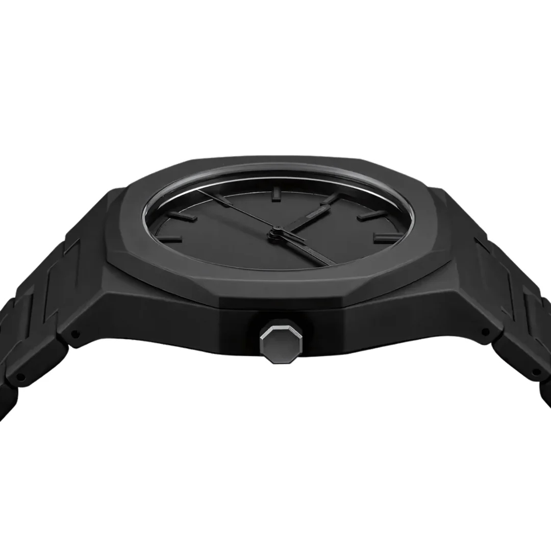 Montre minimaliste noire en céramique - Image 2