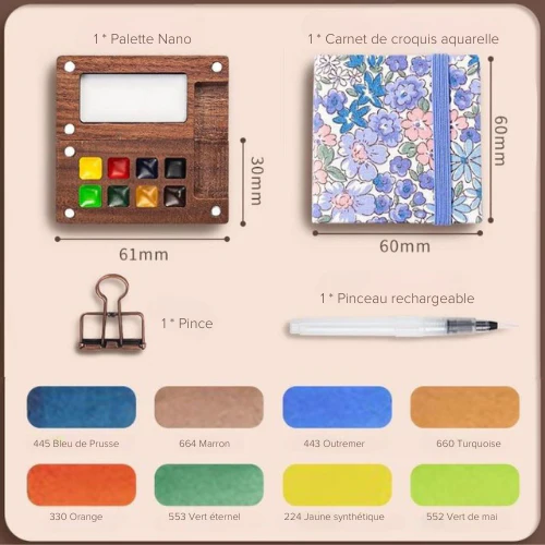 Palette et kit de peinture ultra-compact pour artistes en voyage - Image 4
