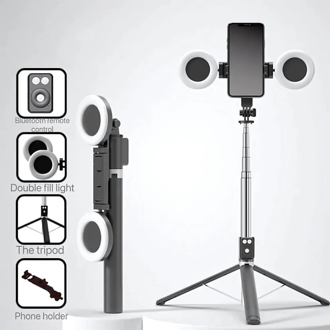 Perche à selfie rétractable et trépied polyvalent pour téléphone portable - Image 10