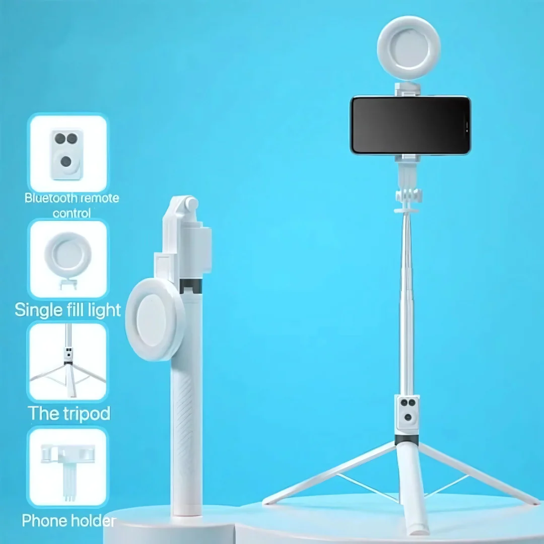 Perche à selfie rétractable et trépied polyvalent pour téléphone portable - Image 2