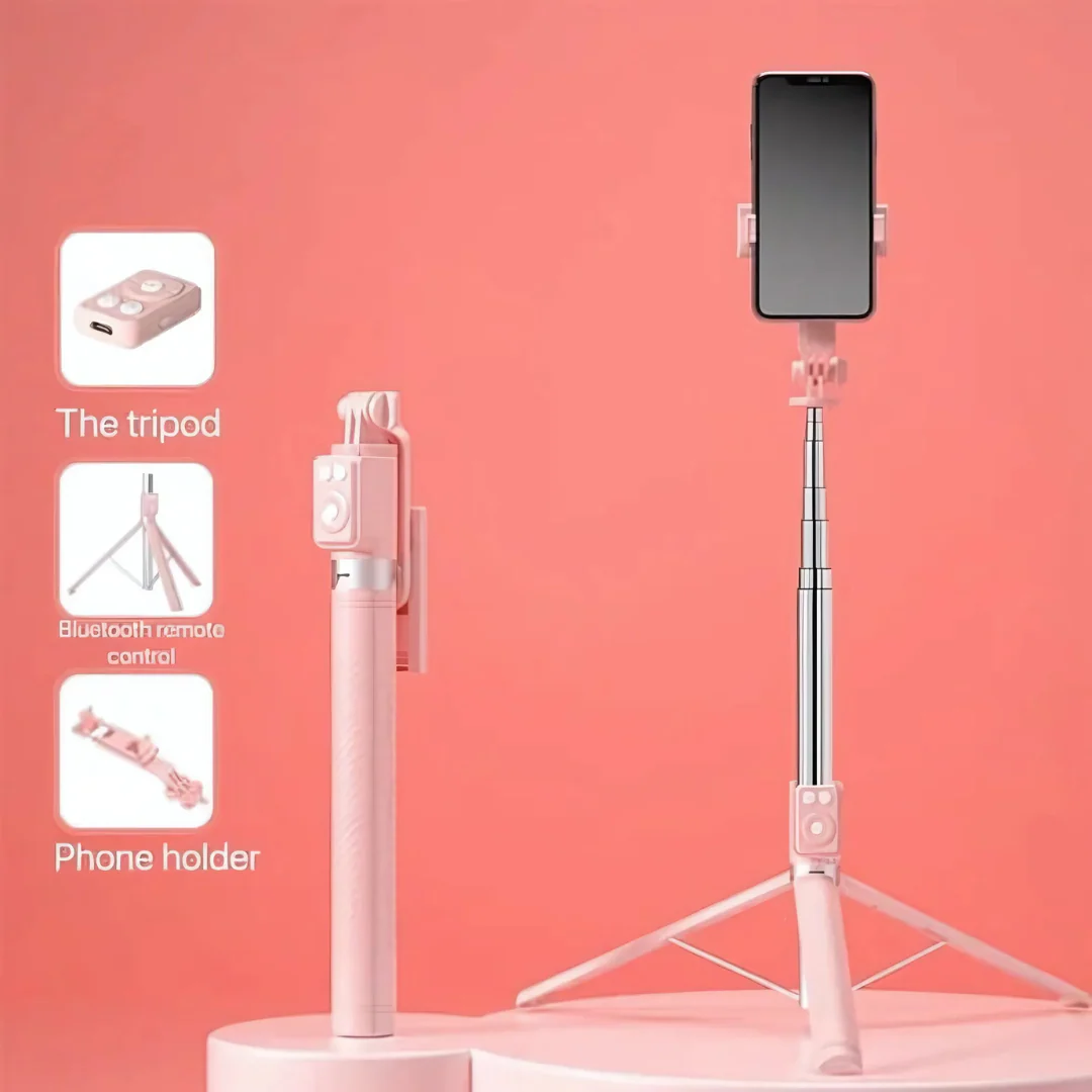 Perche à selfie rétractable et trépied polyvalent pour téléphone portable - Image 5