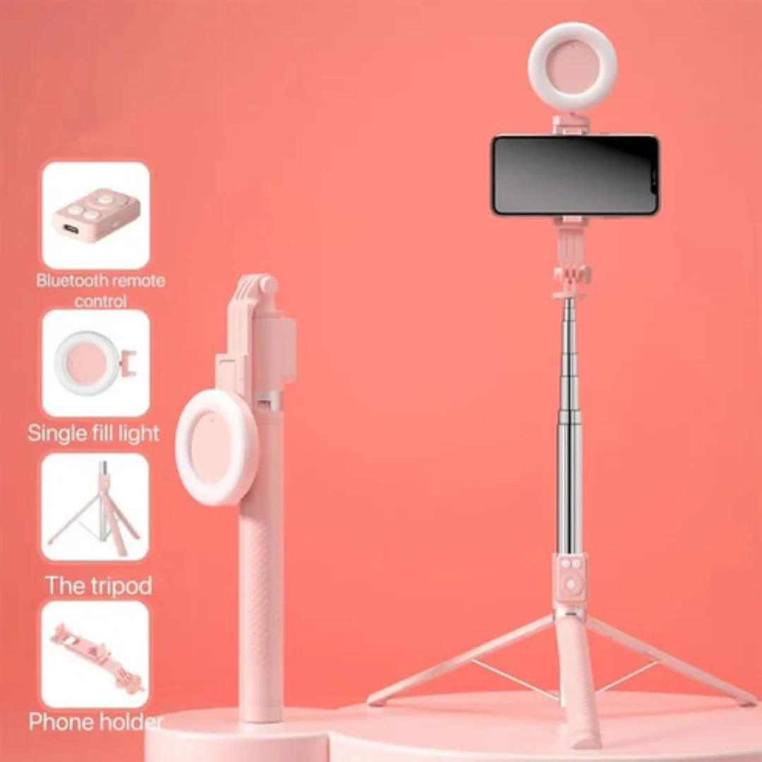 Perche à selfie rétractable et trépied polyvalent pour téléphone portable - Image 6