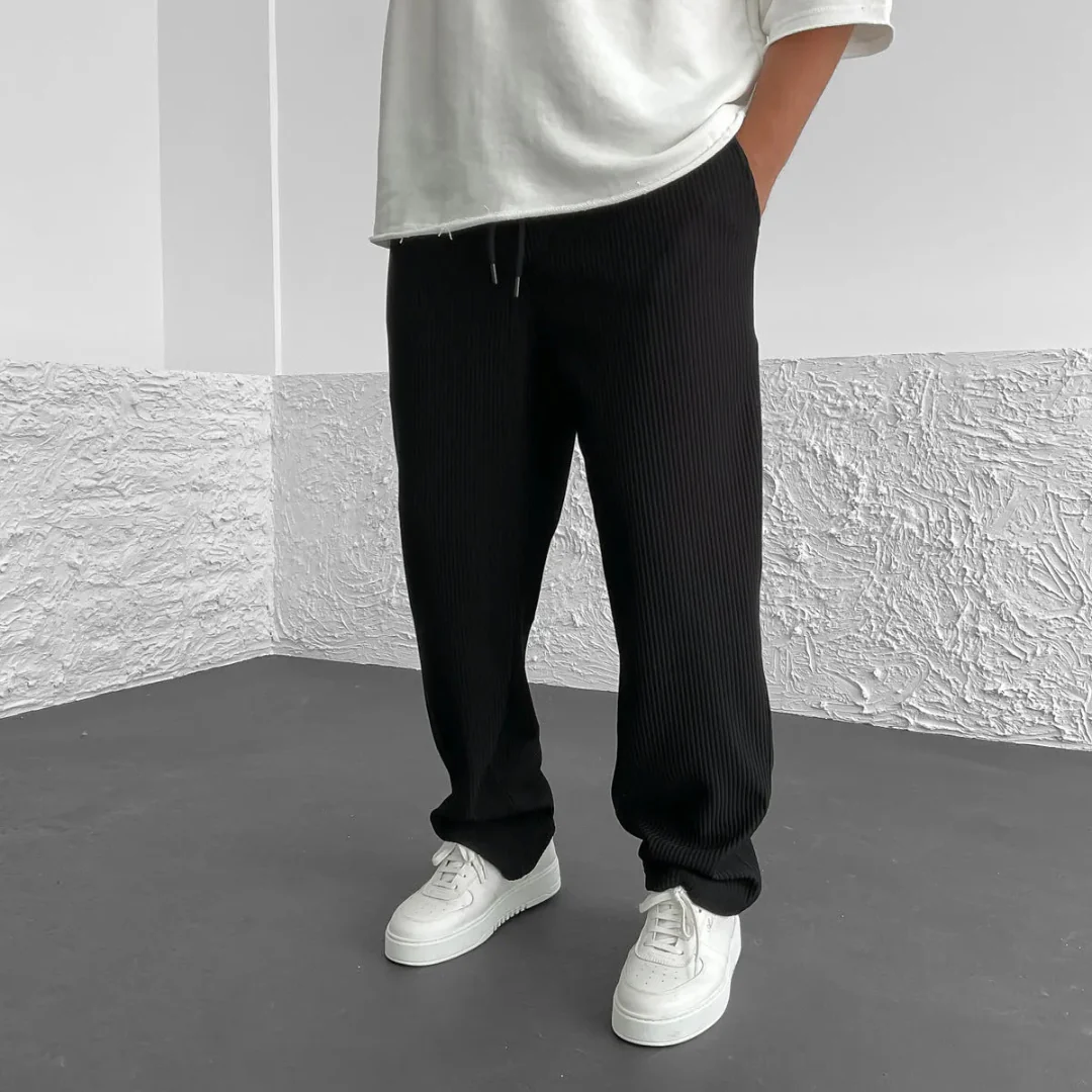 Pantalon Côtelé Taille Élastique - Image 3