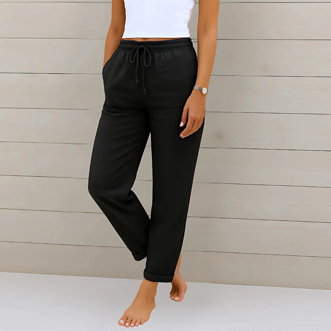 Pantalon léger en lin pour femme - Image 2