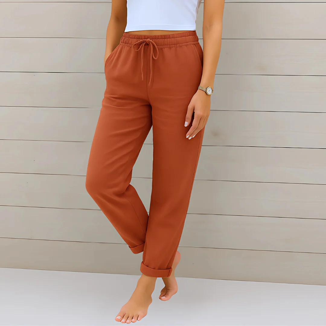 Pantalon léger en lin pour femme - Image 3