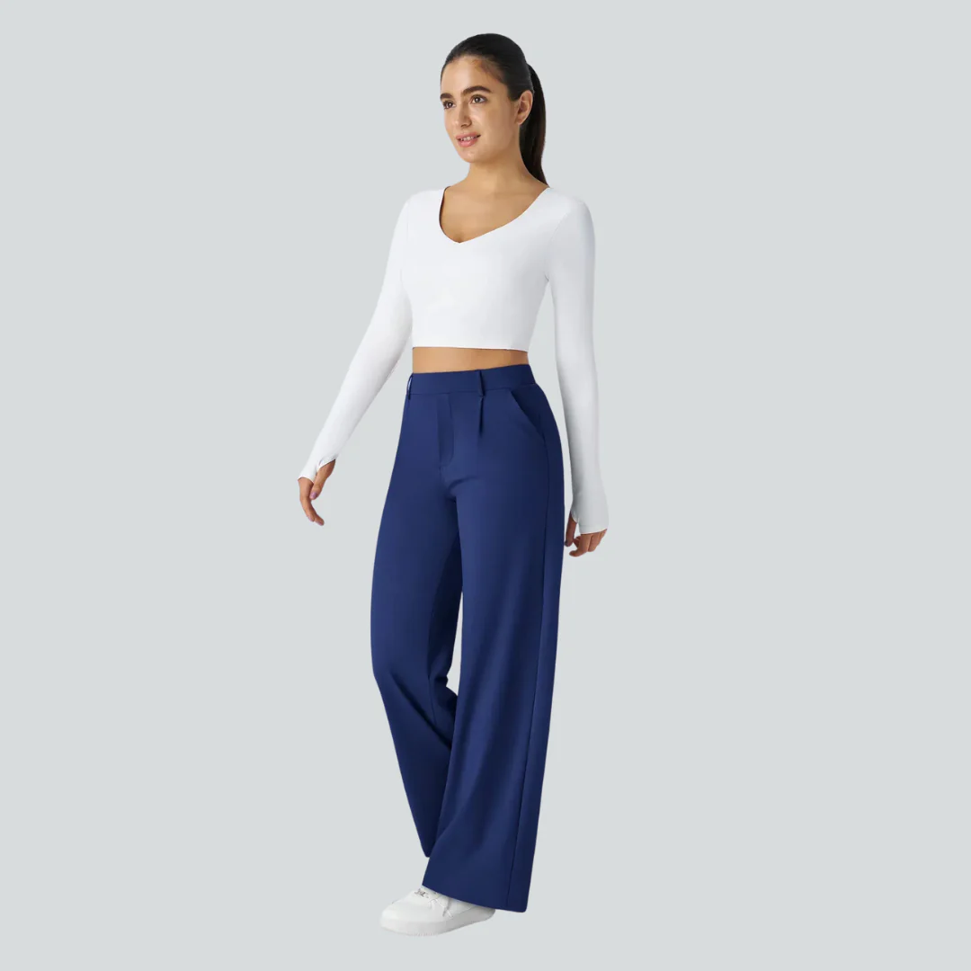 Pantalon fluide taille haute femme - Image 11